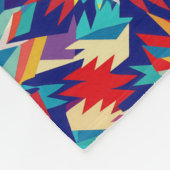 Vivid Geometric Trippy-mehrfarbiges Fraktal Fleecedecke (Ecke)