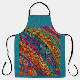 Vivid geometrische Kunst in fett gefärbten Farben Schürze