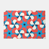 Vivid Geometry Crimson Fußmatte (Vorderseite)