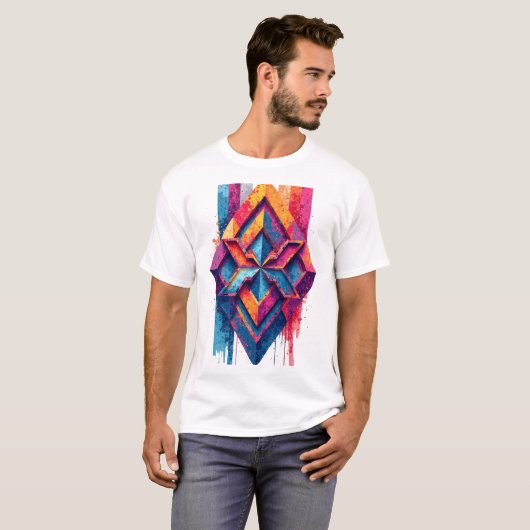 Vivid Geometry T-Shirt (Vorne ganz)