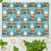 Vivid gestanztes Glas, Holm- und Kerzenmuster Geschirrtuch (Gefaltet)