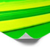 Vivid Green and Yellow Swirl Art Poster (Ecke)