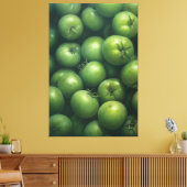 Vivid Green Tomato Stillleben Ölgemälde Leinwanddruck (Insitu (Wohnzimmer))