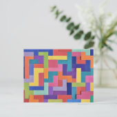 Vivid Grid Postkarte (Stehend Vorderseite)