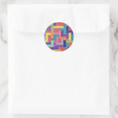 Vivid Grid Runder Aufkleber (Tasche)
