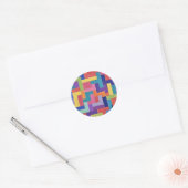 Vivid Grid Runder Aufkleber (Umschlag)