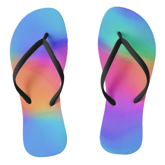 Vivid Holographic Flip Flops Badesandalen (Fußbett)