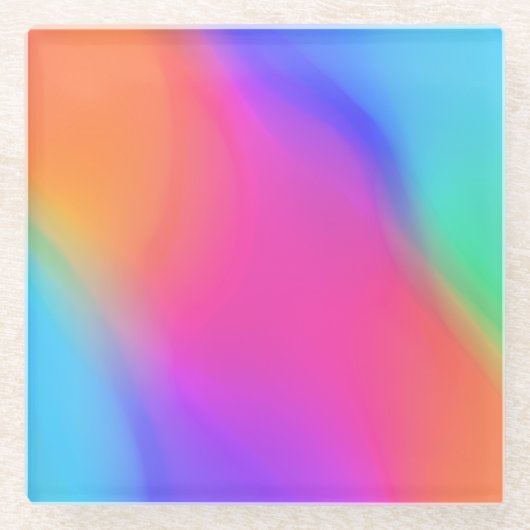 Vivid Holographic Glass Untersetzer (Vorderseite)