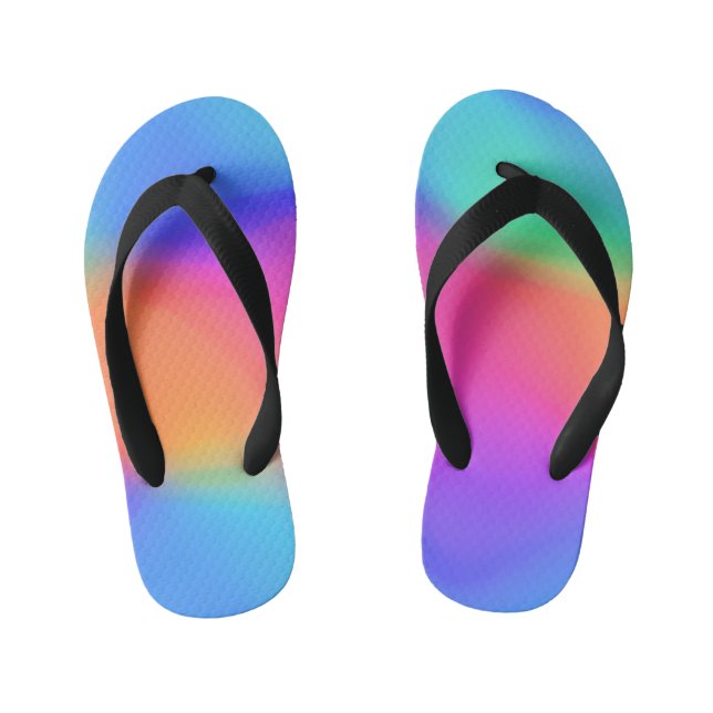Vivid Holographic Kids Flip Flops Kinderbadesandalen (Fußbett)