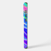 Vivid Holographic Mit Monogramm iPhone Hülle (Linke Seite)