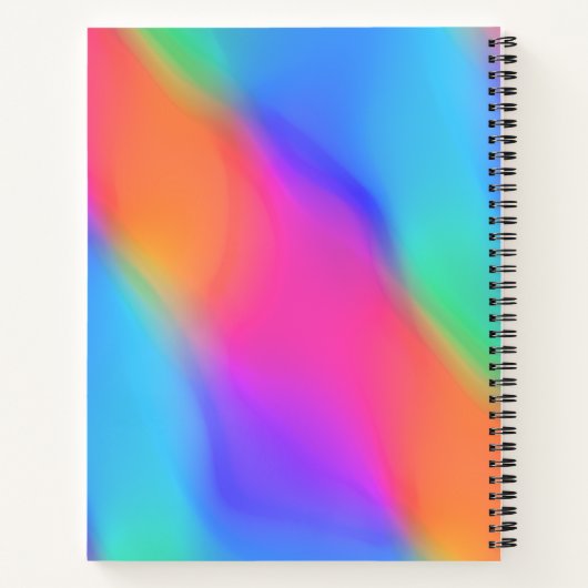Vivid Holographic Personalisiert Spiral Notebook Notizblock (Rückseite)