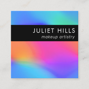 Vivid Holographic Square Business Card Quadratische Visitenkarte