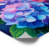 Vivid Hydrangeas Poster (Ecke)