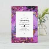 Vivid Ink Splash Junggeselinnen-Abschied Einladung (Stehend Vorderseite)