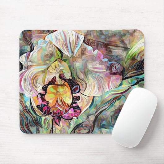 Vivid Iris Blume Mousepad (Mit Mouse)