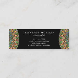 Vivid Jungle Garden Mandala Mini Business Card Mini Visitenkarte