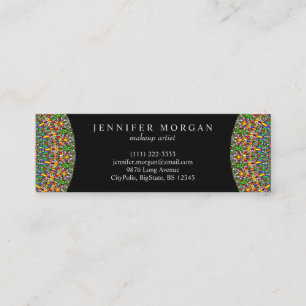 Vivid Jungle Garden Mandala Mini Business Card Visitenkarte