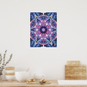 Vivid Kinetic Collage Kaleidoscope Poster (Küche)