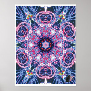 Vivid Kinetic Collage Kaleidoscope Poster