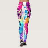 Vivid Kitty Vibes Design Leggings (Rückseite)