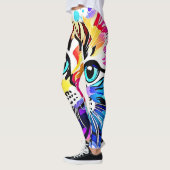 Vivid Kitty Vibes Design Leggings (Links)