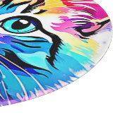 Vivid Kitty Vibes Design Schneidebrett (Ecke)