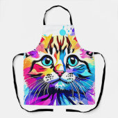 Vivid Kitty Vibes Design Schürze (Vorderseite)