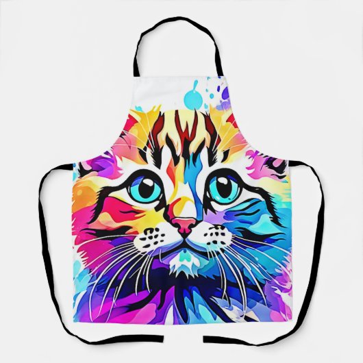 Vivid Kitty Vibes Design Schürze (Vorderseite)