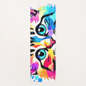Vivid Kitty Vibes Design Yogamatte (Vorderseite)