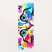 Vivid Kitty Vibes Design Yogamatte (Rückseite)