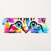 Vivid Kitty Vibes Design Yogamatte (Vorderseite (Horizontal))