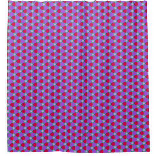 Vivid Lavender und Kirschduschvorhang Duschvorhang (Vorderseite)