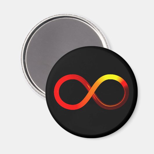 Vivid Lazy Aight Infinity Symbol Magnet (Vorderseite/Rückseite)