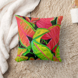 Vivid Leaf Dreams Lebhaftes Muster Kissen