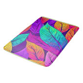 Vivid Leaf Muster Badematte (Schrägansicht)