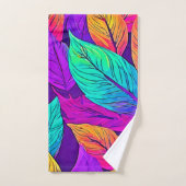 Vivid Leaf Muster Badhandtuch Set (Handtuch)