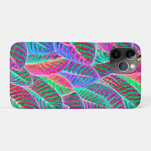 Vivid Leaf Muster Design Case-Mate iPhone Hülle (Rückseite (Horizontal))