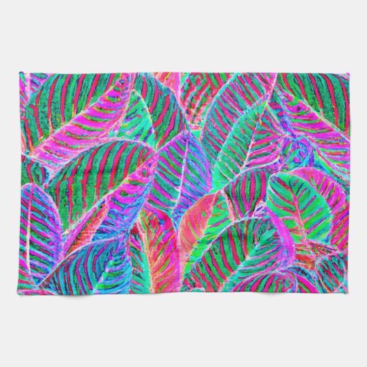 Vivid Leaf Muster Design Geschirrtuch (Horizontal)