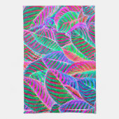 Vivid Leaf Muster Design Geschirrtuch (Vertikal)