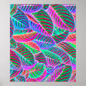 Vivid Leaf Muster Design Poster (Vorne)