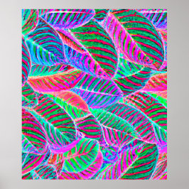 Vivid Leaf Muster Design Poster