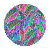 Vivid Leaf Muster Design Schneidebrett (Vorderseite)