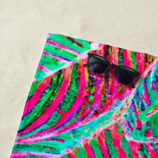 Vivid Leaf Muster Design Strandtuch (Beispiel)