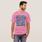 Vivid Leaf Muster Design T-Shirt (Vorne ganz)