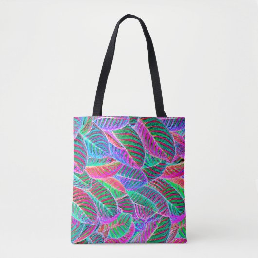 Vivid Leaf Muster Design Tasche (Vorderseite)