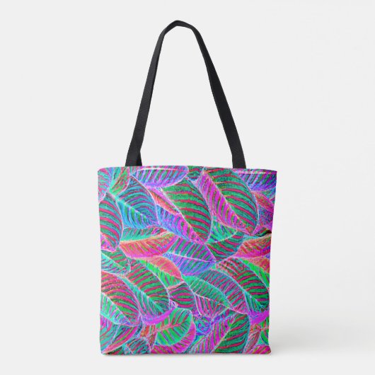 Vivid Leaf Muster Design Tasche (Rückseite)