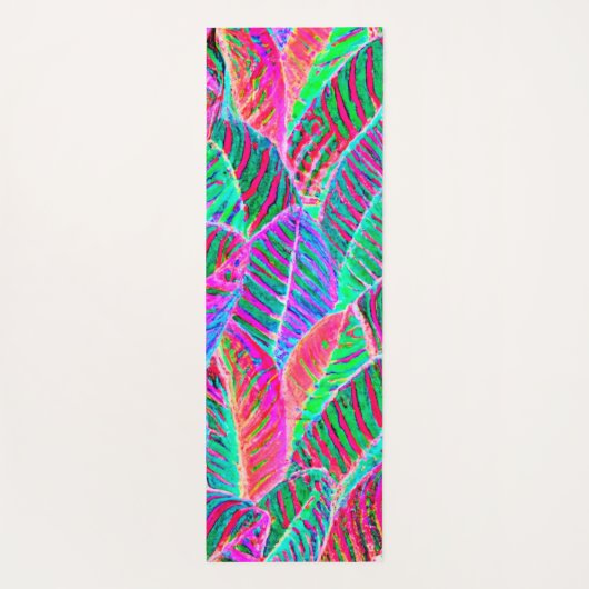 Vivid Leaf Muster Design Yogamatte (Rückseite)