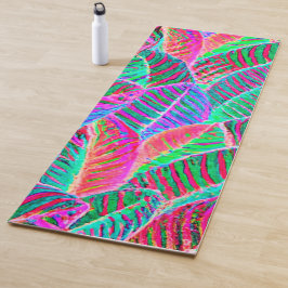 Vivid Leaf Muster Design Yogamatte