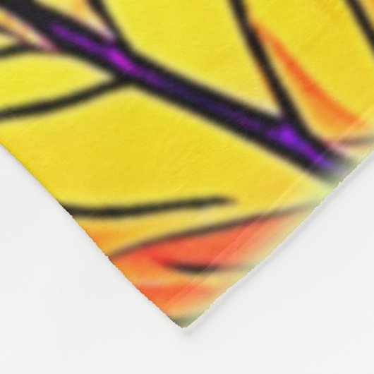 Vivid Leaf Muster Fleecedecke (Ecke)