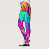 Vivid Leaf Muster Leggings (Links)